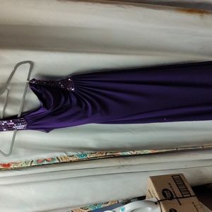 Long purple beaded dress